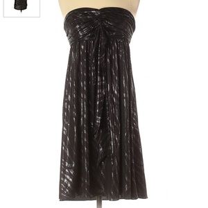 Express strapless shiny zebra print dress size XS